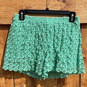 Dillard’s Chelsea & Violet Green Lace Shorts